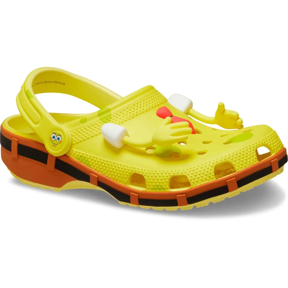 Crocs Spongebob Classic 209824-7HD Clogs Men's US 8 Yellow Casual Shoes JAX2119